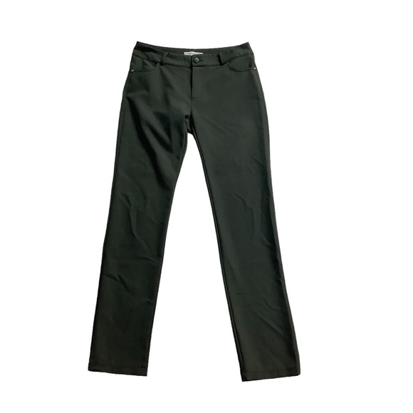 Rinascimento Italy Straight Stretch Pant Sz M Dark Olive Green - Picture 1 of 9